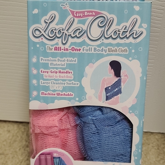 Other - NWT 2 Pack Easy Reach Loofa Cloth